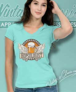 Hopsologist Craft Beer Logo V Neck TShirt