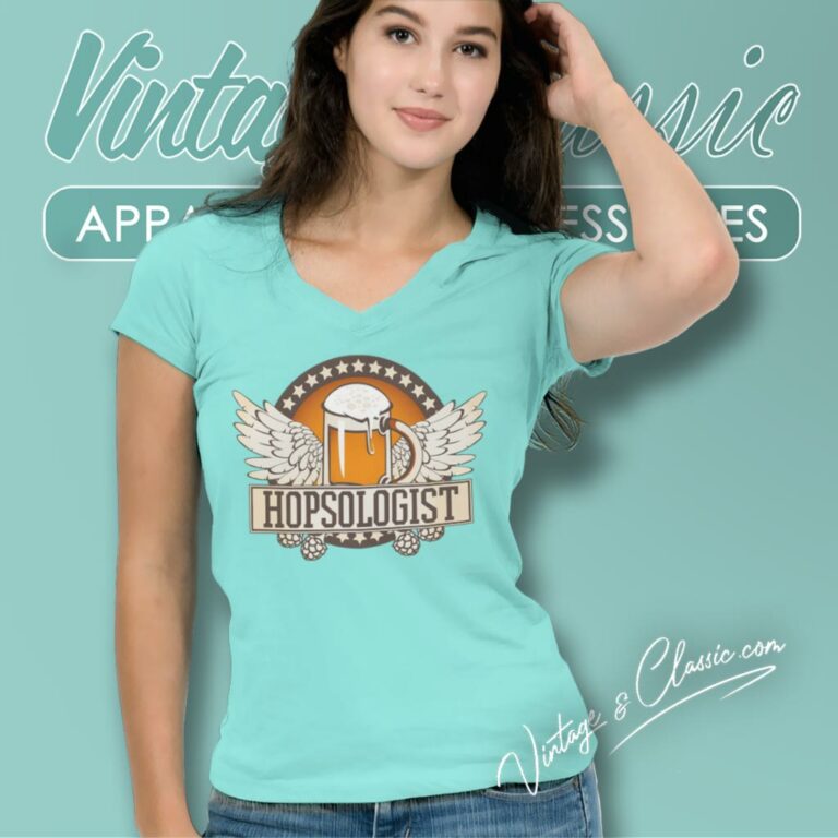 Hopsologist Craft Beer Logo V Neck TShirt Hopsologist Craft Beer Logo V Neck TShirt