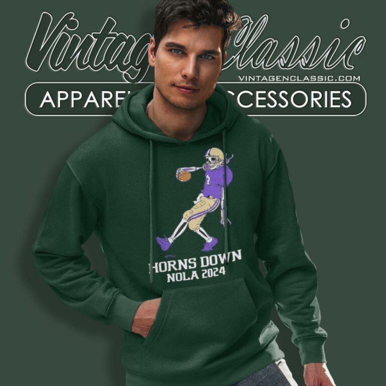 Horns Down Nola 2024 Washington Huskies Hoodie Horns Down Nola 2024 Washington Huskies Hoodie