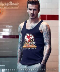 Horror Character You Can Sit With Us Kansas City Chiefs Halloween Shirt 4 Horror Character You Can Sit With Us Kansas City Chiefs Halloween Tank Top Racerback