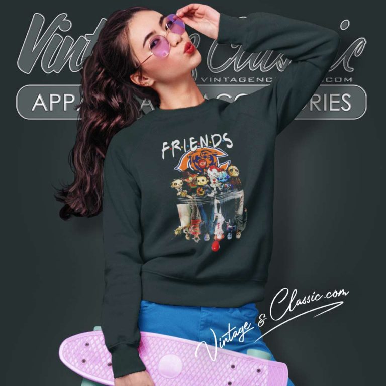 Horror Halloween Chibi Chicago Bears Friends Water Mirror Sweatshirt Horror Halloween Chibi Chicago Bears Friends Water Mirror Sweatshirt