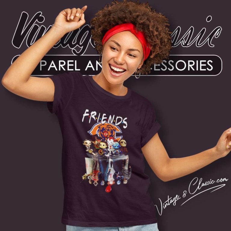 Horror Halloween Chibi Chicago Bears Friends Water Mirror Women TShirt Horror Halloween Chibi Chicago Bears Friends Water Mirror Women TShirt