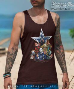 Horror Movie Fan Dallas Cowboys Tank Top Racerback