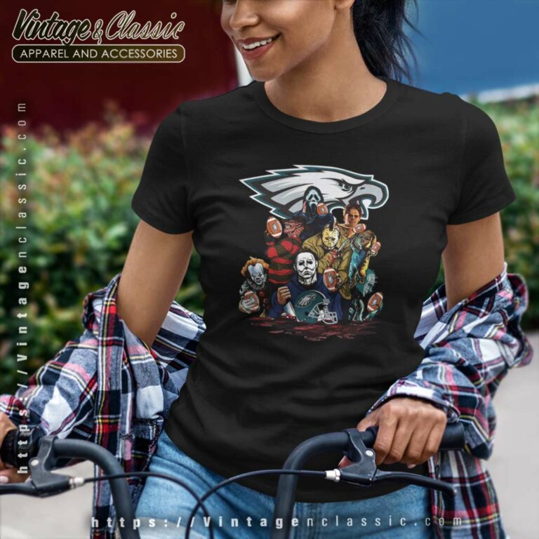 Horror Movie Fan Eagles Halloween Women TShirt Horror Movie Fan Eagles Halloween Women TShirt