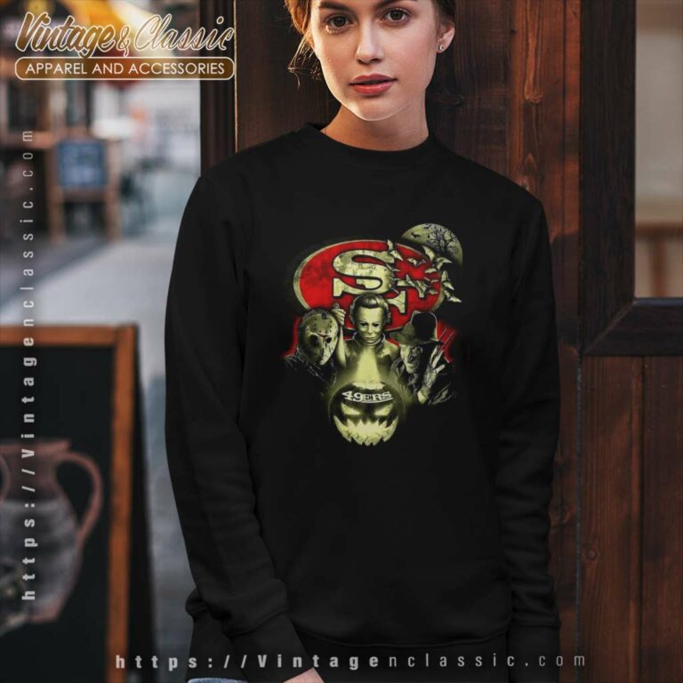 Horror Movie Halloween 49ers Sweatshirt Horror Movie Halloween 49ers Sweatshirt