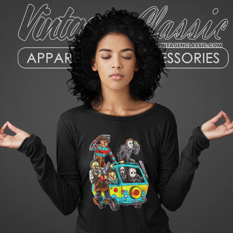 Horror Movie Mystery Machine Halloween Long Sleeve Tee Horror Movie Mystery Machine Halloween Long Sleeve Tee