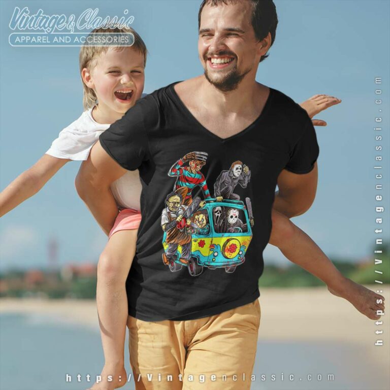 Horror Movie Mystery Machine Halloween V Neck TShirt Horror Movie Mystery Machine Halloween V Neck TShirt