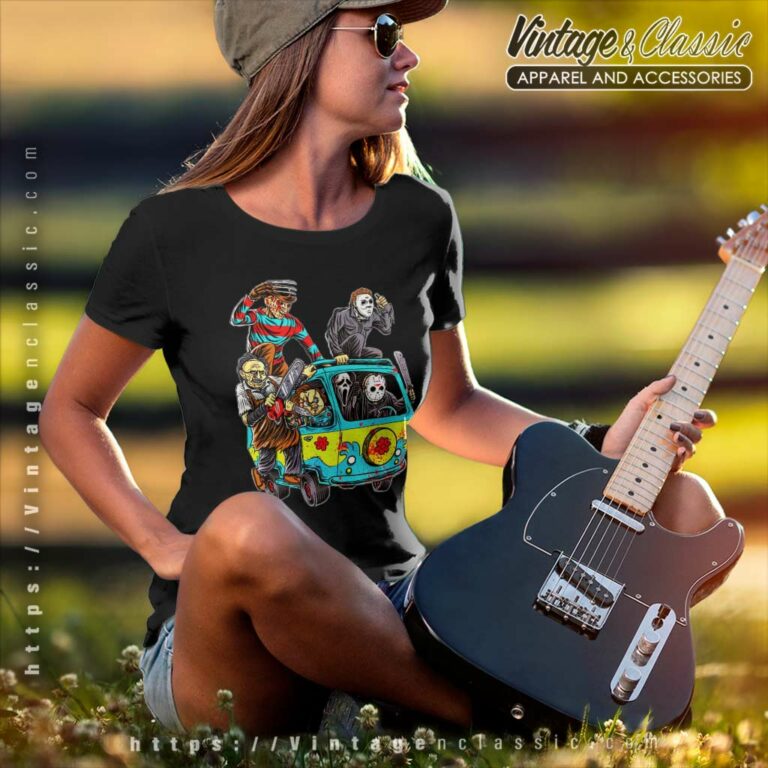 Horror Movie Mystery Machine Halloween Women TShirt Horror Movie Mystery Machine Halloween Women TShirt