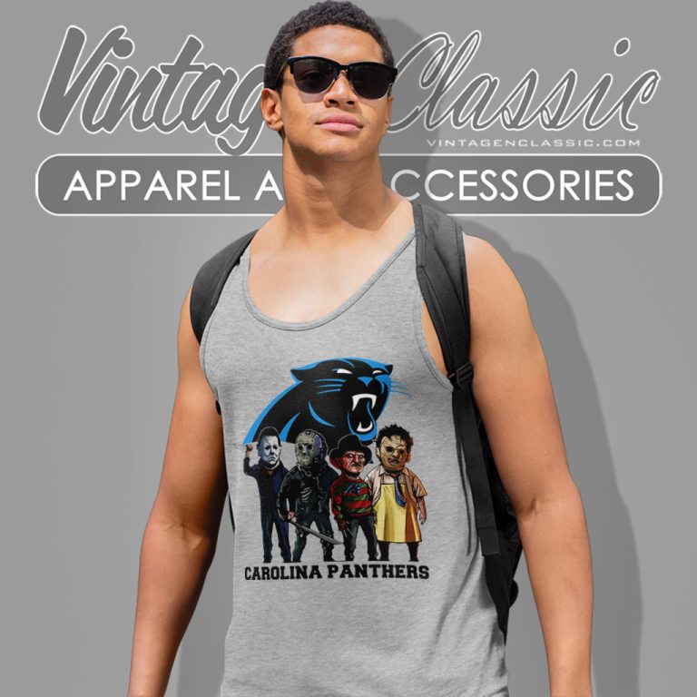Horror Movie Team Carolina Panthers Tank Top Racerback Horror Movie Team Carolina Panthers Tank Top Racerback