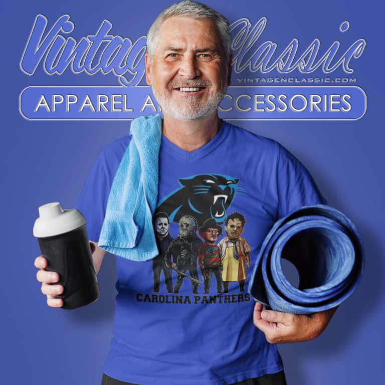 Horror Movie Team Carolina Panthers V Neck TShirt Horror Movie Team Carolina Panthers V Neck TShirt