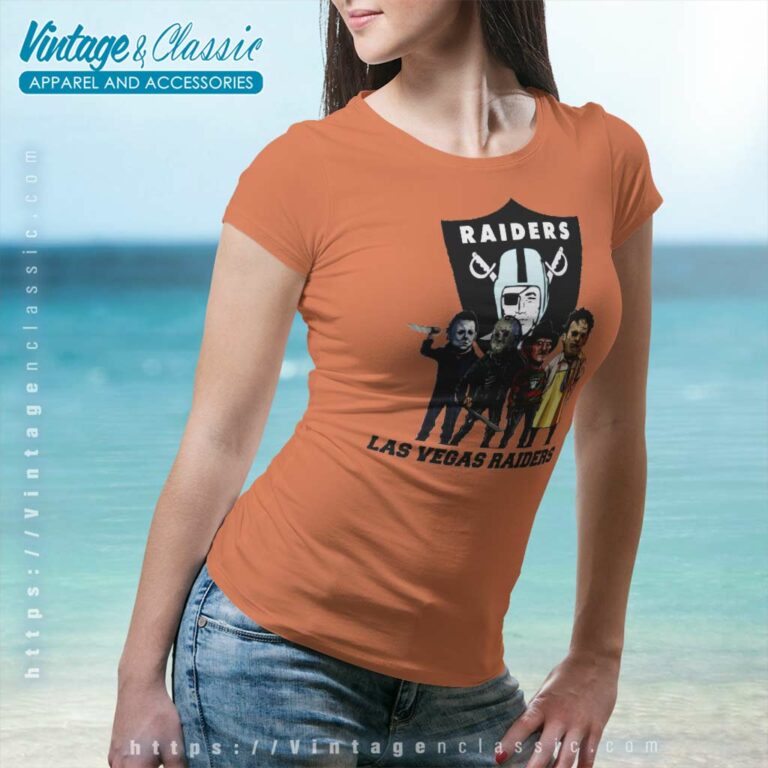 Horror Movie Team Las Vegas Raiders Women TShirt Horror Movie Team Las Vegas Raiders Women TShirt