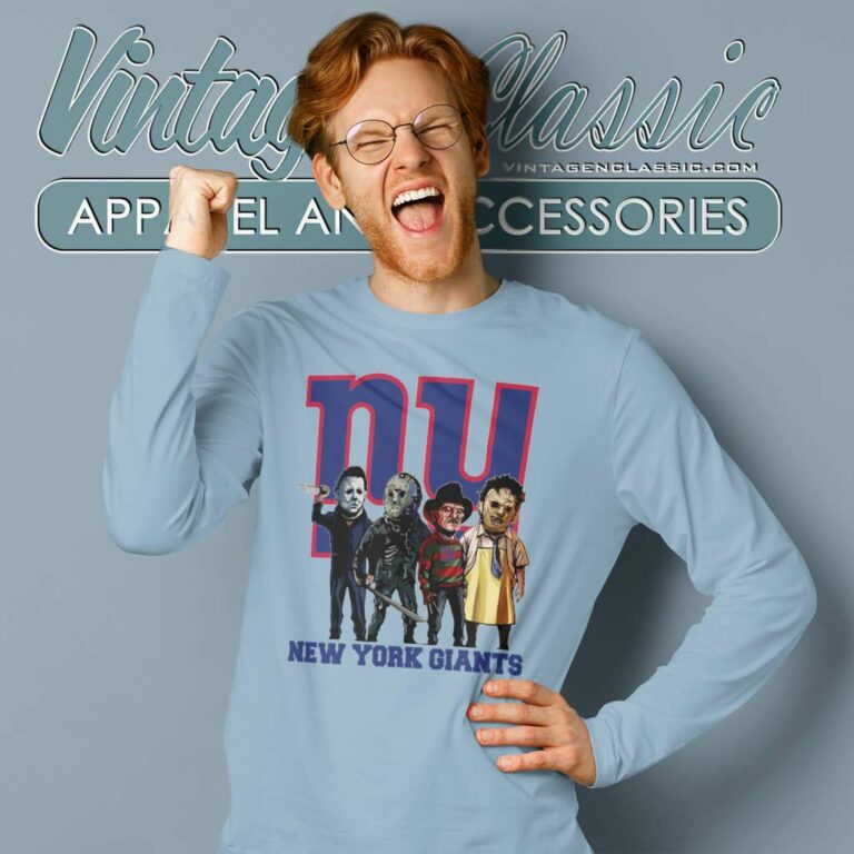 Horror Movie Team New York Giants Long Sleeve Tee Horror Movie Team New York Giants Long Sleeve Tee