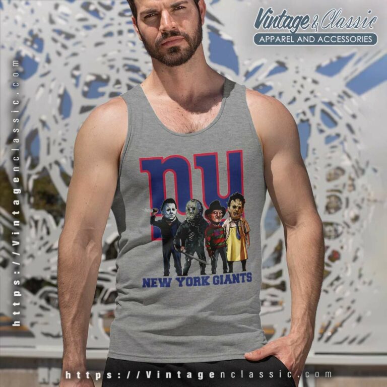 Horror Movie Team New York Giants Tank Top Racerback Horror Movie Team New York Giants Tank Top Racerback
