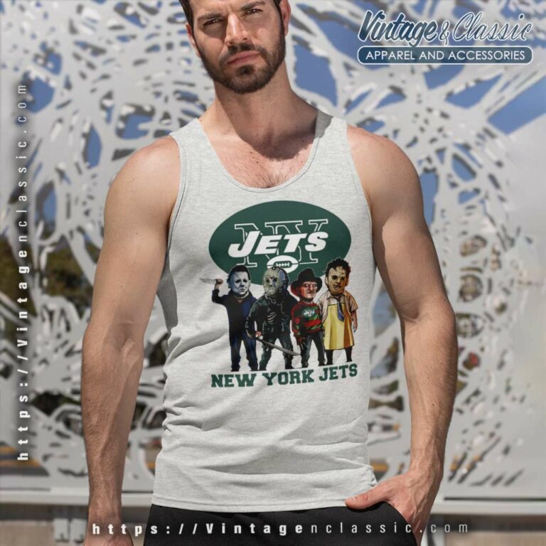 Horror Movie Team New York Jets Tank Top Racerback Horror Movie Team New York Jets Tank Top Racerback
