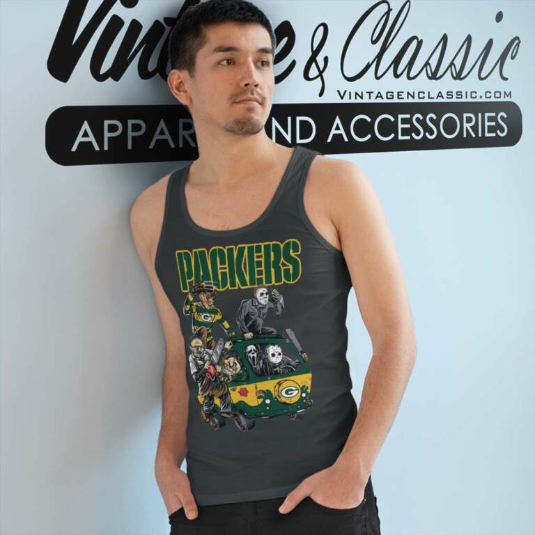 Green Bay Packers Shirt Horror Movie Characters Halloween Tank Top Racerback Green Bay Packers Shirt Horror Movie Characters Halloween Tank Top Racerback