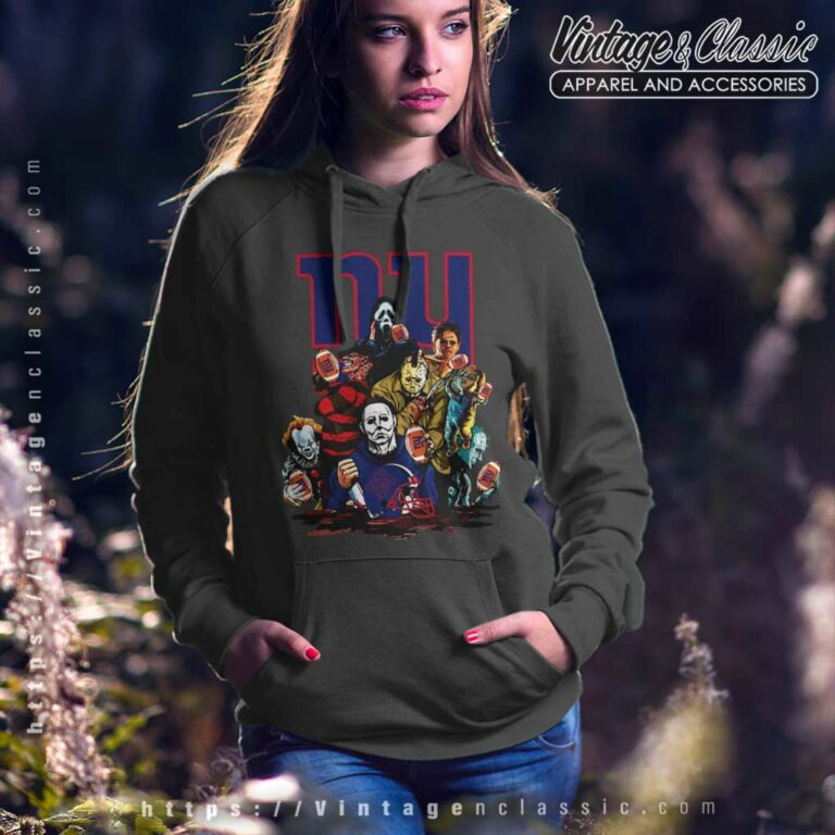 Horror Movies Characters New York Giants Football Halloween Hoodie Horror Movies Characters New York Giants Football Halloween Hoodie