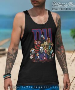 Horror Movies Characters New York Giants Football Halloween Tank Top Racerback