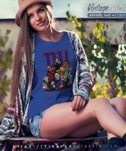 Horror Movies Characters New York Giants Football Halloween Women TShirt