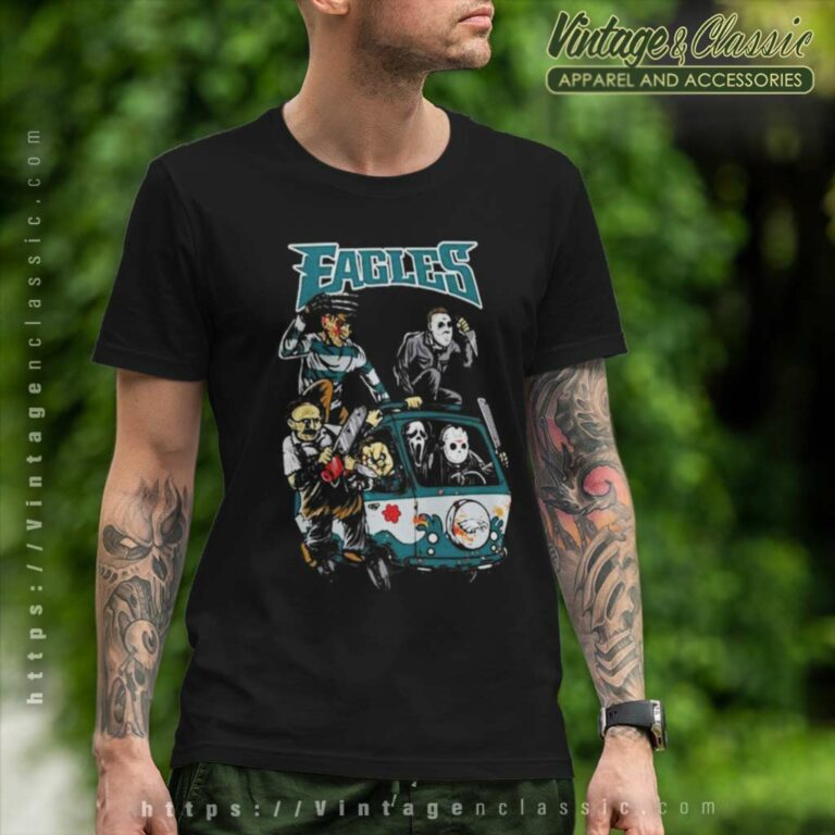 Horror Movies Characters Philadelphia Eagles Football Halloween T Shirt Horror Movies Characters Philadelphia Eagles Football Halloween T Shirt