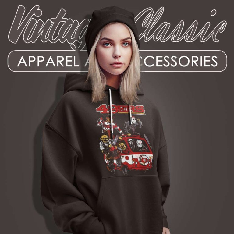 Horror Movies Characters San Francisco 49ers Football Halloween Hoodie Horror Movies Characters San Francisco 49ers Football Halloween Hoodie