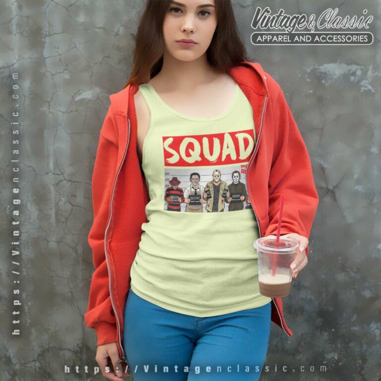 Horror Villains Squad Halloween Funny Tank Top Racerback Horror Villains Squad Halloween Funny Tank Top Racerback