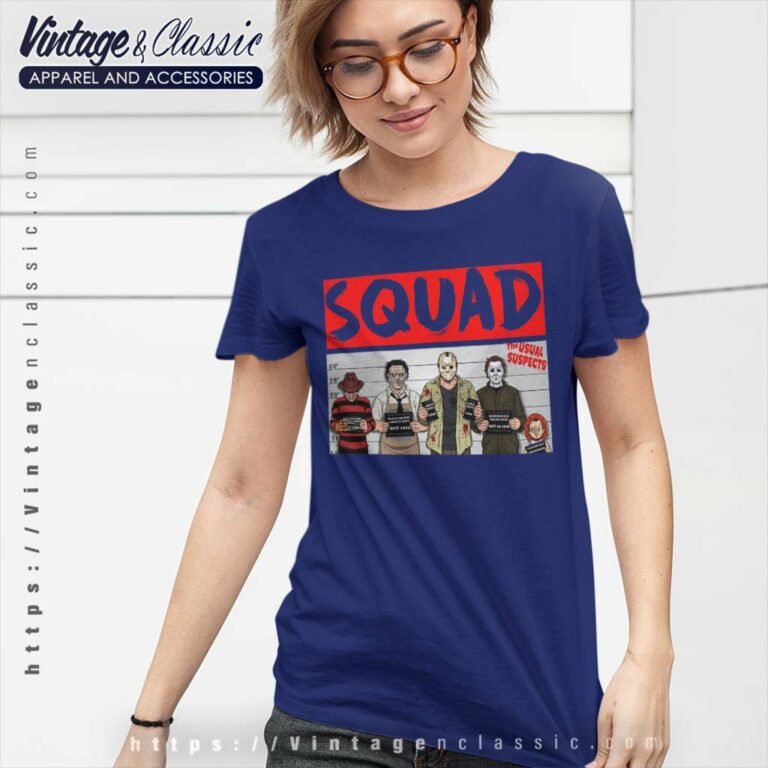 Horror Villains Squad Halloween Funny Women TShirt Horror Villains Squad Halloween Funny Women TShirt