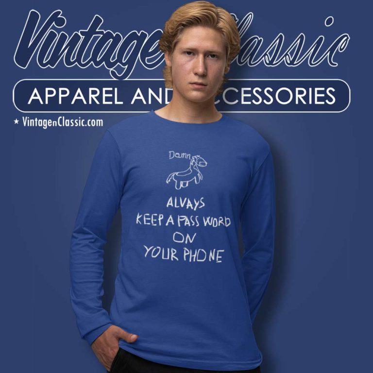 Horse Video Man Orange Shirt Always Keep A Password On Your Phone Long Sleeve Tee Horse Video Man Orange Shirt Always Keep A Password On Your Phone Long Sleeve Tee