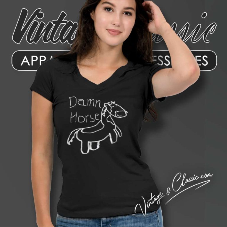 Horse Video Twitter Shirt Damn Horse V Neck TShirt Horse Video Twitter Shirt Damn Horse V Neck TShirt