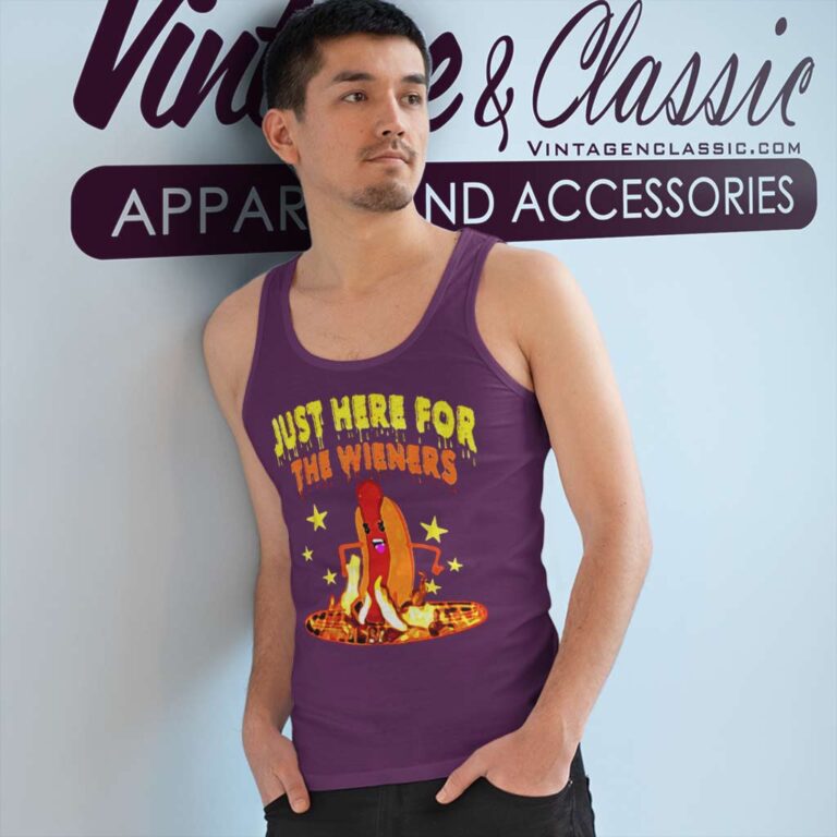Hot Dog Im Just Here For The Wieners 4th Of July Tank Top Racerback Hot Dog Im Just Here For The Wieners 4th Of July Tank Top Racerback