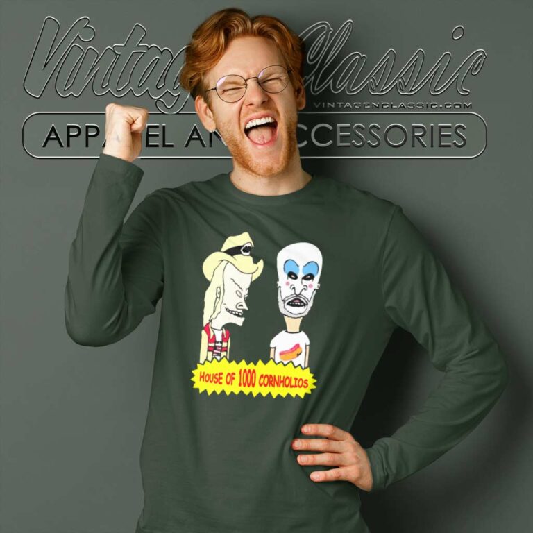 House Of 1000 Cornholios Beavis And Butthead Parody Long Sleeve Tee House Of 1000 Cornholios Beavis And Butthead Parody Long Sleeve Tee