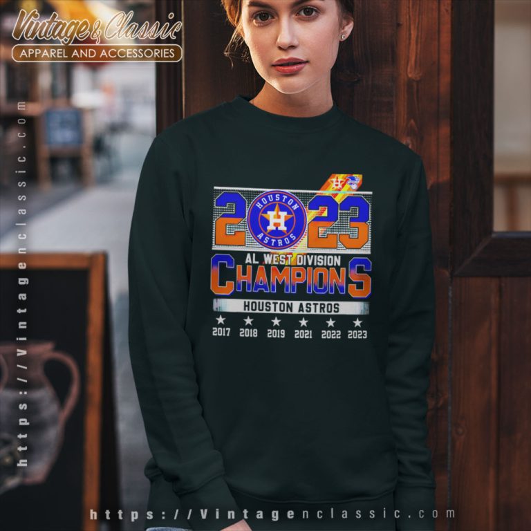 Houston Astros 2023 Al West Division Champions Sweatshirt Houston Astros 2023 Al West Division Champions Sweatshirt