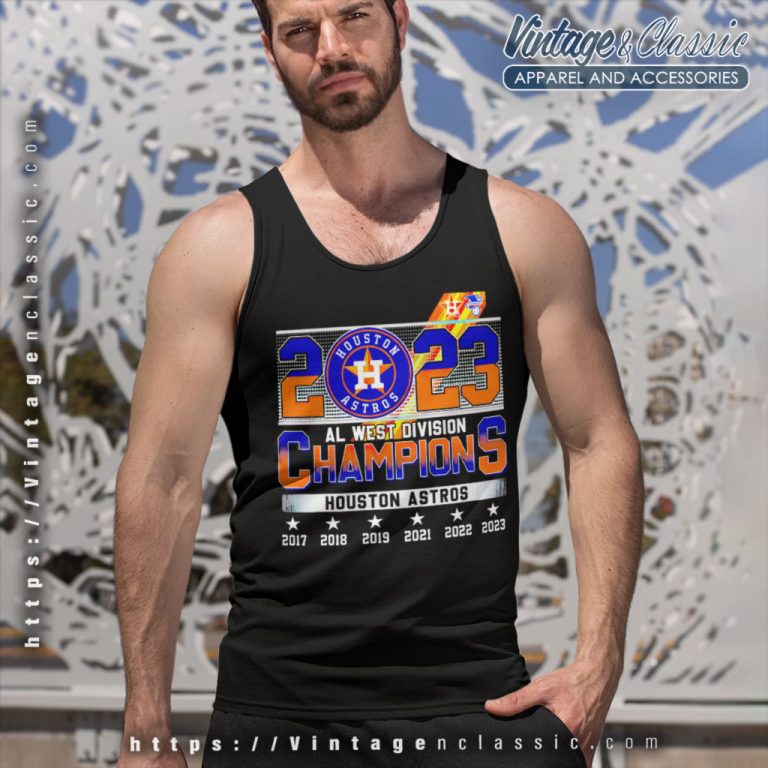 Houston Astros 2023 Al West Division Champions Tank Top Racerback Houston Astros 2023 Al West Division Champions Tank Top Racerback