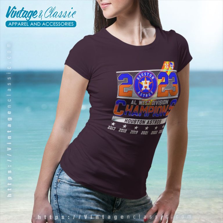 Houston Astros 2023 Al West Division Champions Women T Shirt Houston Astros 2023 Al West Division Champions Women T Shirt