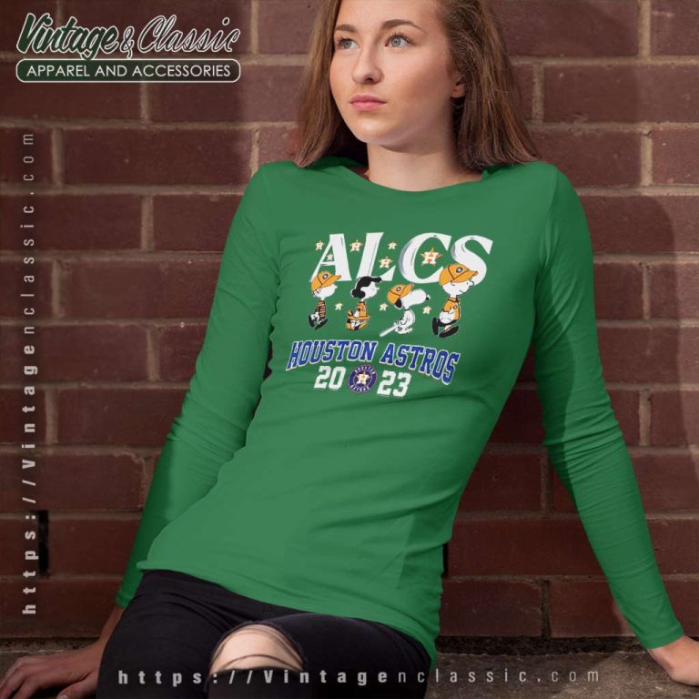 Houston Astros Alcs 2023 Snoopy And Friends Long Sleeve Tee Houston Astros Alcs 2023 Snoopy And Friends Long Sleeve Tee