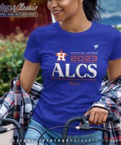 Houston Astros 2023 Division Series Winner Locker Room ALCS Postseason Logo Women TShirt