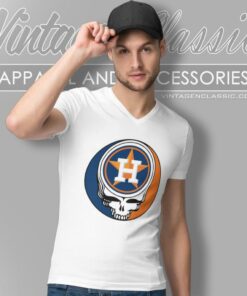 Houston Astros Grateful Dead Steal Face V Neck TShirt