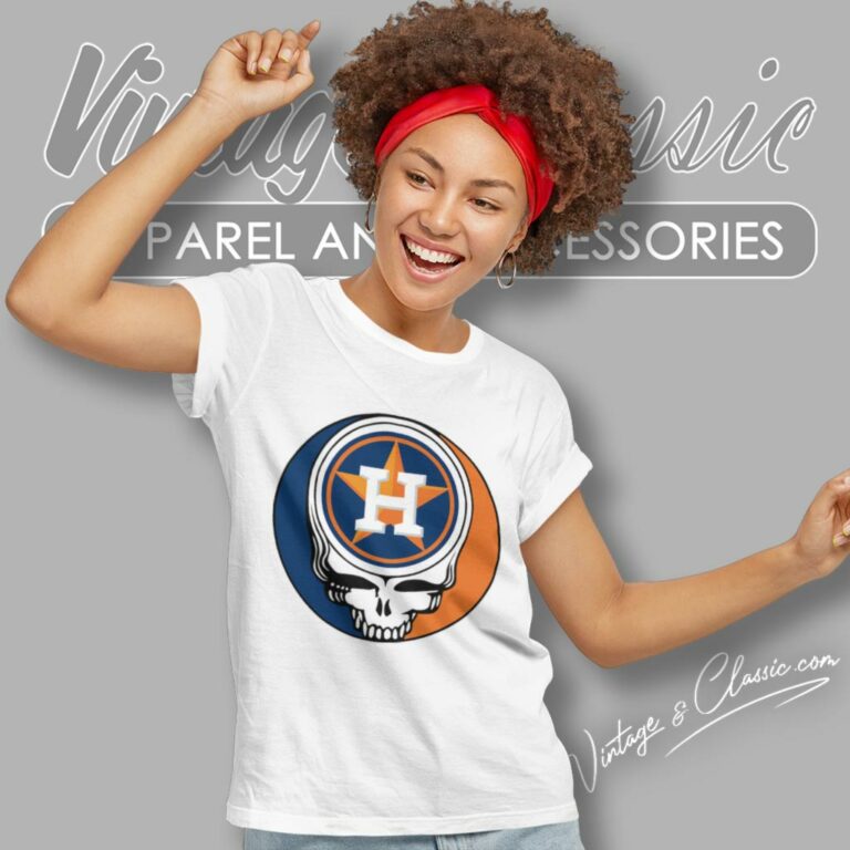 Houston Astros Grateful Dead Steal Face Women T Shirt Houston Astros Grateful Dead Steal Face Women T Shirt