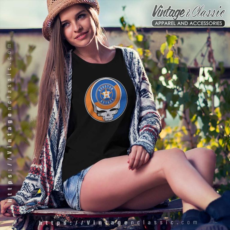 Houston Astros Grateful Dead Steal Your Face Women TShirt Houston Astros Grateful Dead Steal Your Face Women TShirt