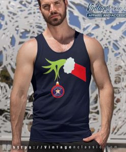 Houston Astros Grinch Hand Holding Christmas Tank Top Racerback