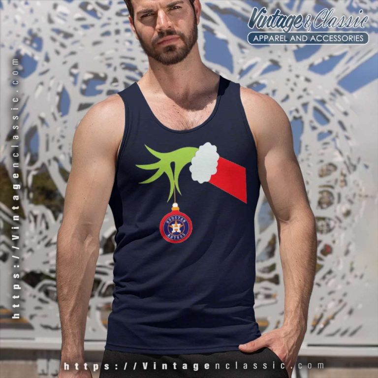 Houston Astros Grinch Hand Holding Christmas Tank Top Racerback Houston Astros Grinch Hand Holding Christmas Tank Top Racerback