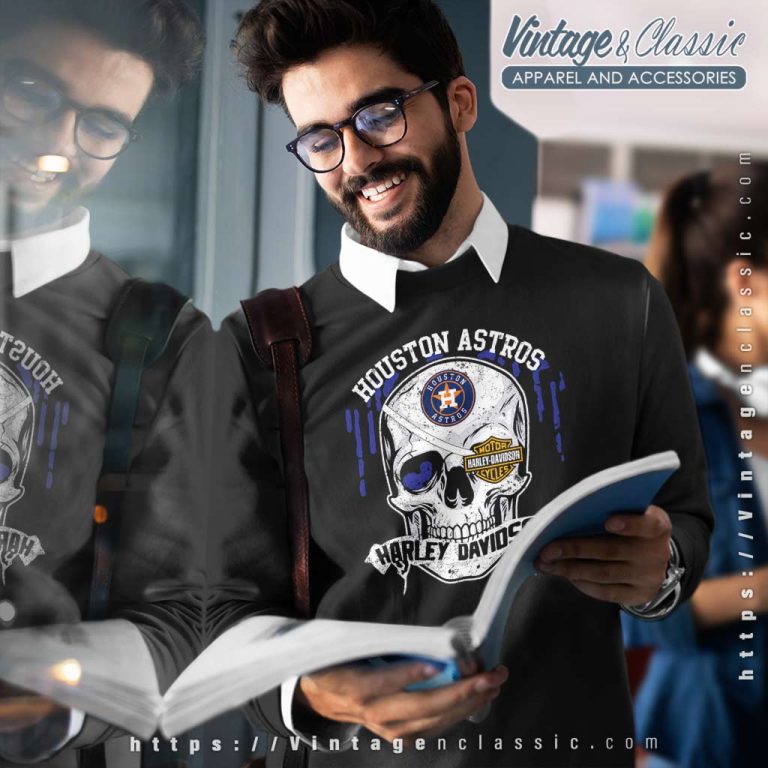 Houston Astros Harley Davidson Skull Sweatshirt Houston Astros Harley Davidson Skull Sweatshirt