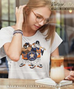 Houston Astros Looney Tunes Taz And Bunny Women TShirt