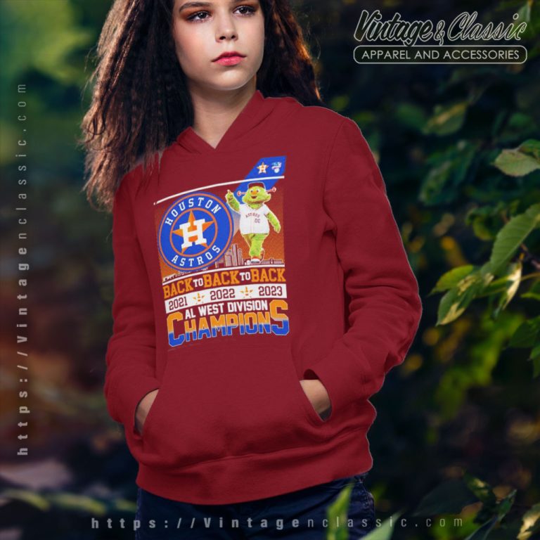 Houston Astros Mascot Back To Back To Back 2021 2022 2023 Al West Division Champions Hoodie Houston Astros Mascot Back To Back To Back 2021 2022 2023 Al West Division Champions Hoodie