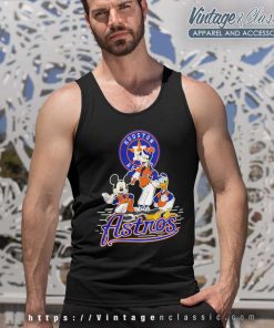 Houston Astros Mickey Mouse Donald Duck Goofy Baseball Tank Top Racerback