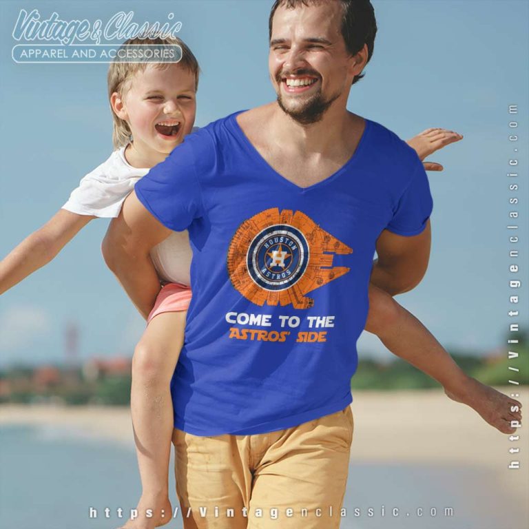 Houston Astros Millennium Falcon Come To The Astros Side V Neck TShirt Houston Astros Millennium Falcon Come To The Astros Side V Neck TShirt