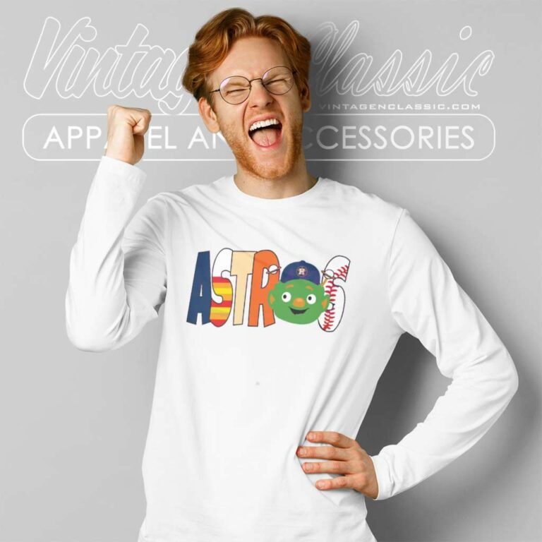 Houston Astros Orbit Mascot Long Sleeve Tee Houston Astros Orbit Mascot Long Sleeve Tee