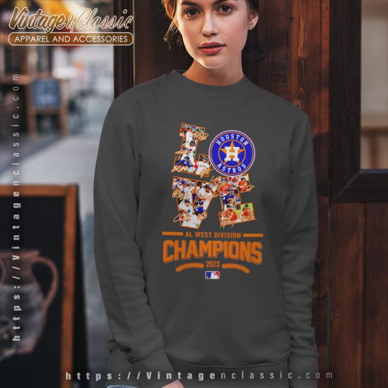 Houston Astros Shirt Love Al West Division Champions 2023 Signatures Sweatshirt Houston Astros Shirt Love Al West Division Champions 2023 Signatures Sweatshirt