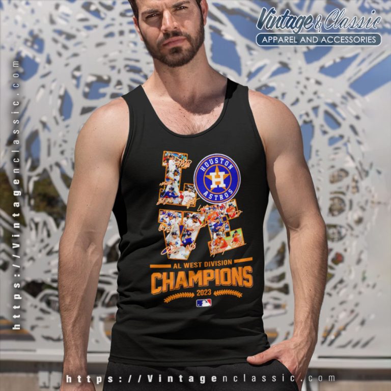 Houston Astros Shirt Love Al West Division Champions 2023 Signatures Tank Top Racerback Houston Astros Shirt Love Al West Division Champions 2023 Signatures Tank Top Racerback