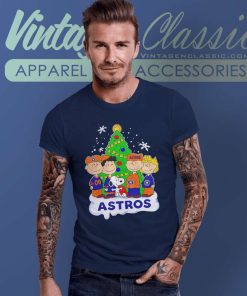 Houston Astros Snoopy And Friends Christmas Funny T Shirt