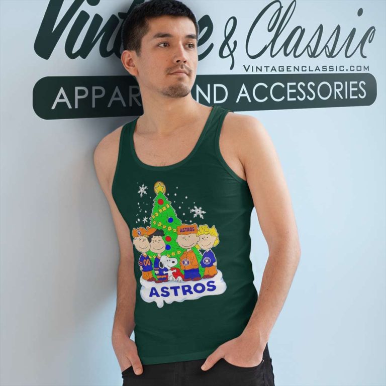 Houston Astros Snoopy And Friends Christmas Funny Tank Top Racerback Houston Astros Snoopy And Friends Christmas Funny Tank Top Racerback